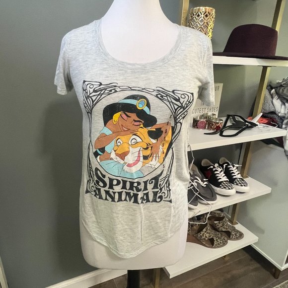 Disney Aladdin Jasmin Grey Tee - Picture 1 of 1